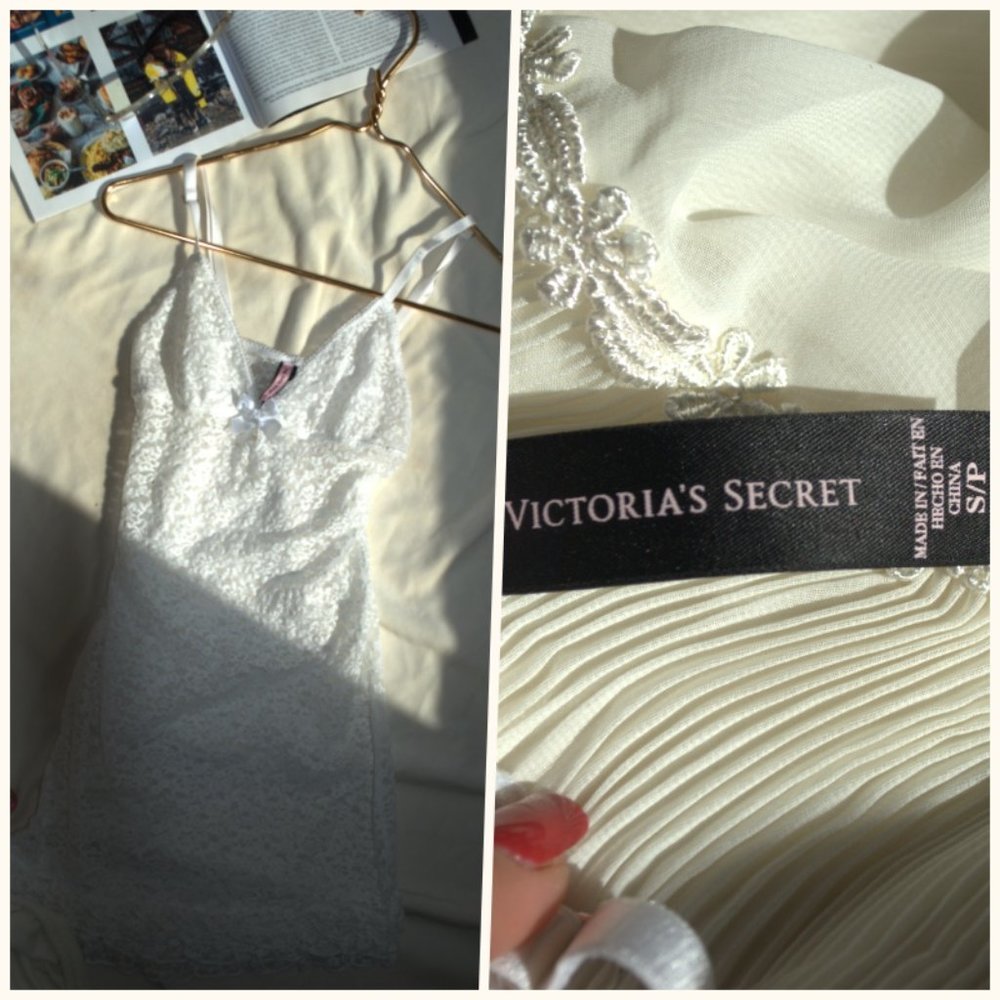 Victoria Sectet White Slip Dress